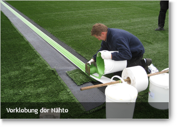 INTERGREEN HOMEPAGE BELAGSARTEN Kunstrasen 004 Verklebung Naehte